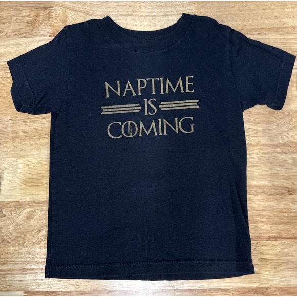 NAPTIME is Coming‎ T-Shirt Black Youth Size 2/3T - Picture 1 of 3